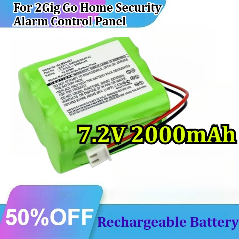 Home Security Battery Replacement - Bateria Recarregável Ni-MH 7.2V 2000mAh para